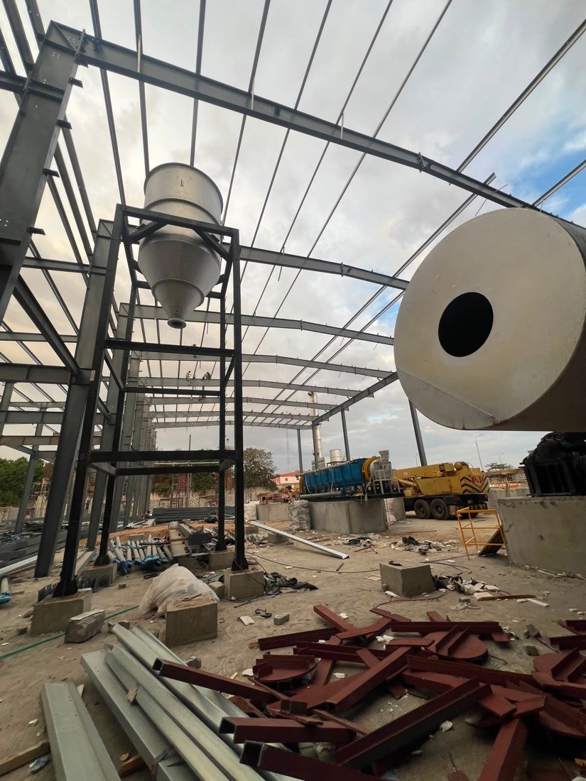 Structural Steel Shed Erection — FTP site work, Erode