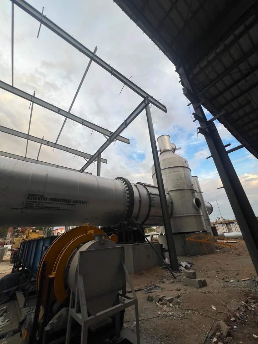 Rotary Drum with Wet Scrubber System — FTP site work, Erode
