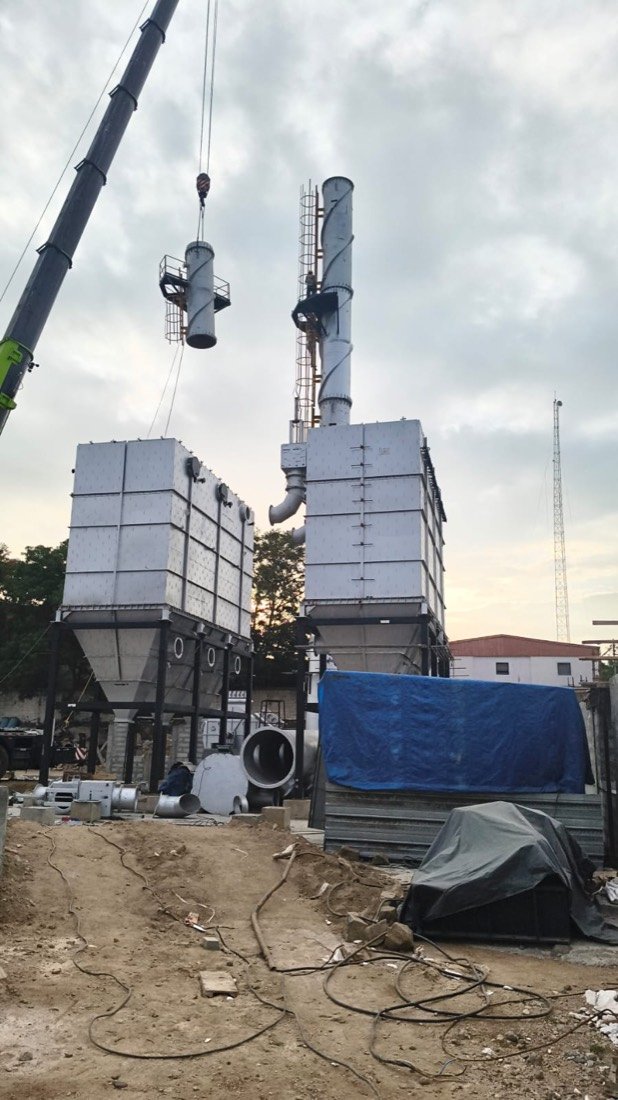 Dust Collector Units & Chimney Erection — FTP site work, Erode